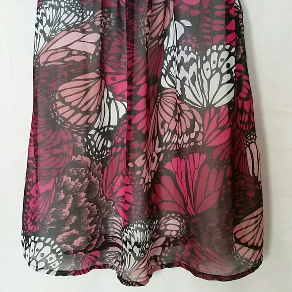 NWOT Two Hearts Maternity Sheer Butterfly Top - Picture 6 of 8